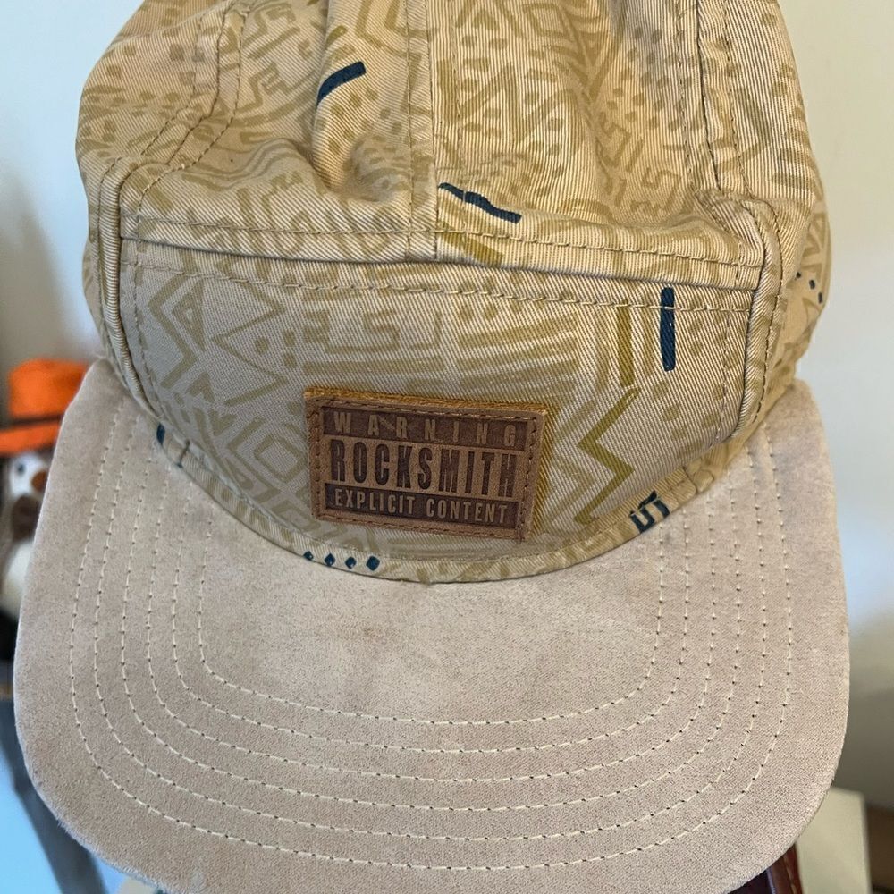 Rocksmith Scribble suede like adjustable explicit Content streetwear hat.